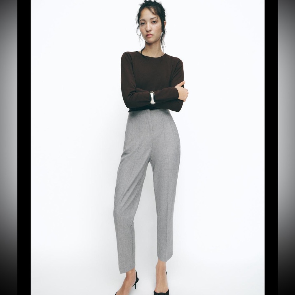 Zara grey highwaisted trousers